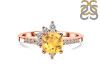 Citrine & White Topaz Ring CIT-RDR-2404.