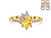 Citrine & White Topaz Ring CIT-RDR-2404.