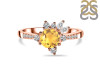 Citrine & White Topaz Ring CIT-RDR-2406.