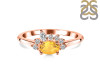 Citrine & White Topaz Ring CIT-RDR-2418.