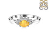 Citrine & White Topaz Ring CIT-RDR-2418.