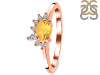 Citrine & White Topaz Ring CIT-RDR-2418.