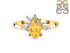 Citrine & White Topaz Ring CIT-RDR-2431.