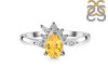 Citrine & White Topaz Ring CIT-RDR-2431.