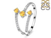 Citrine & White Topaz Ring CIT-RDR-2520.