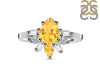 Citrine & White Topaz Ring CIT-RDR-2521.
