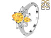 Citrine & White Topaz Ring CIT-RDR-2521.