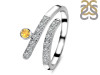Citrine & White Topaz Ring CIT-RDR-2526.