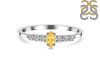 Citrine & White Topaz Ring CIT-RDR-2532.