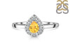 Citrine & White Topaz Ring CIT-RDR-2535.