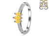 Citrine & White Topaz Ring CIT-RDR-2540.