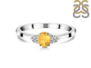 Citrine & White Topaz Ring CIT-RDR-2542.
