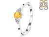 Citrine & White Topaz Ring CIT-RDR-2542.