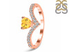 Citrine & White Topaz Ring CIT-RDR-2749.