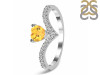 Citrine & White Topaz Ring CIT-RDR-2749.