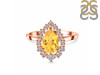 Citrine & White Topaz Ring CIT-RDR-2770.