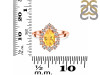 Citrine & White Topaz Ring CIT-RDR-2770.