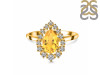 Citrine & White Topaz Ring CIT-RDR-2770.