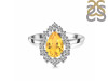 Citrine & White Topaz Ring CIT-RDR-2770.