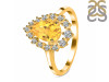 Citrine & White Topaz Ring CIT-RDR-2770.