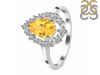 Citrine & White Topaz Ring CIT-RDR-2770.