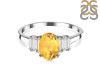 Citrine & White Topaz Ring CIT-RDR-2861.