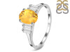 Citrine & White Topaz Ring CIT-RDR-2861.