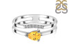 Citrine & White Topaz Ring CIT-RDR-2862.