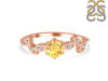 Citrine & White Topaz Ring CIT-RDR-2981.