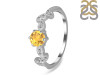 Citrine & White Topaz Ring CIT-RDR-2981.