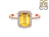 Citrine & White Topaz Ring CIT-RDR-3071.
