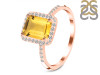 Citrine & White Topaz Ring CIT-RDR-3071.