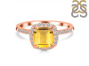 Citrine & White Topaz Ring CIT-RDR-3119.