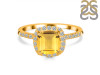 Citrine & White Topaz Ring CIT-RDR-3119.