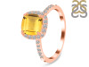 Citrine & White Topaz Ring CIT-RDR-3119.