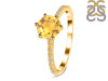Citrine & White Topaz Ring CIT-RDR-3140.