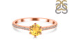 Citrine & White Topaz Ring CIT-RDR-3143.
