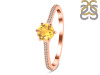 Citrine & White Topaz Ring CIT-RDR-3143.
