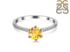 Citrine & White Topaz Ring CIT-RDR-3144.