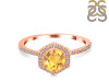 Citrine & White Topaz Ring CIT-RDR-3146.