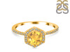 Citrine & White Topaz Ring CIT-RDR-3146.