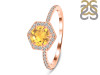 Citrine & White Topaz Ring CIT-RDR-3146.