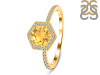 Citrine & White Topaz Ring CIT-RDR-3146.