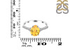 Citrine & White Topaz Ring CIT-RDR-3148.