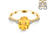 Citrine & White Topaz Ring CIT-RDR-3148.