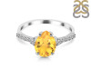 Citrine & White Topaz Ring CIT-RDR-3148.