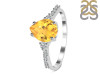 Citrine & White Topaz Ring CIT-RDR-3148.