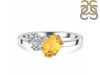 Citrine & White Topaz Ring CIT-RDR-3153.