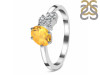 Citrine & White Topaz Ring CIT-RDR-3153.
