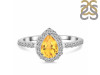 Citrine & White Topaz Ring CIT-RDR-3161.